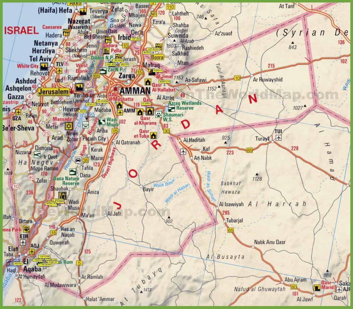 mapa do Jordão estrada