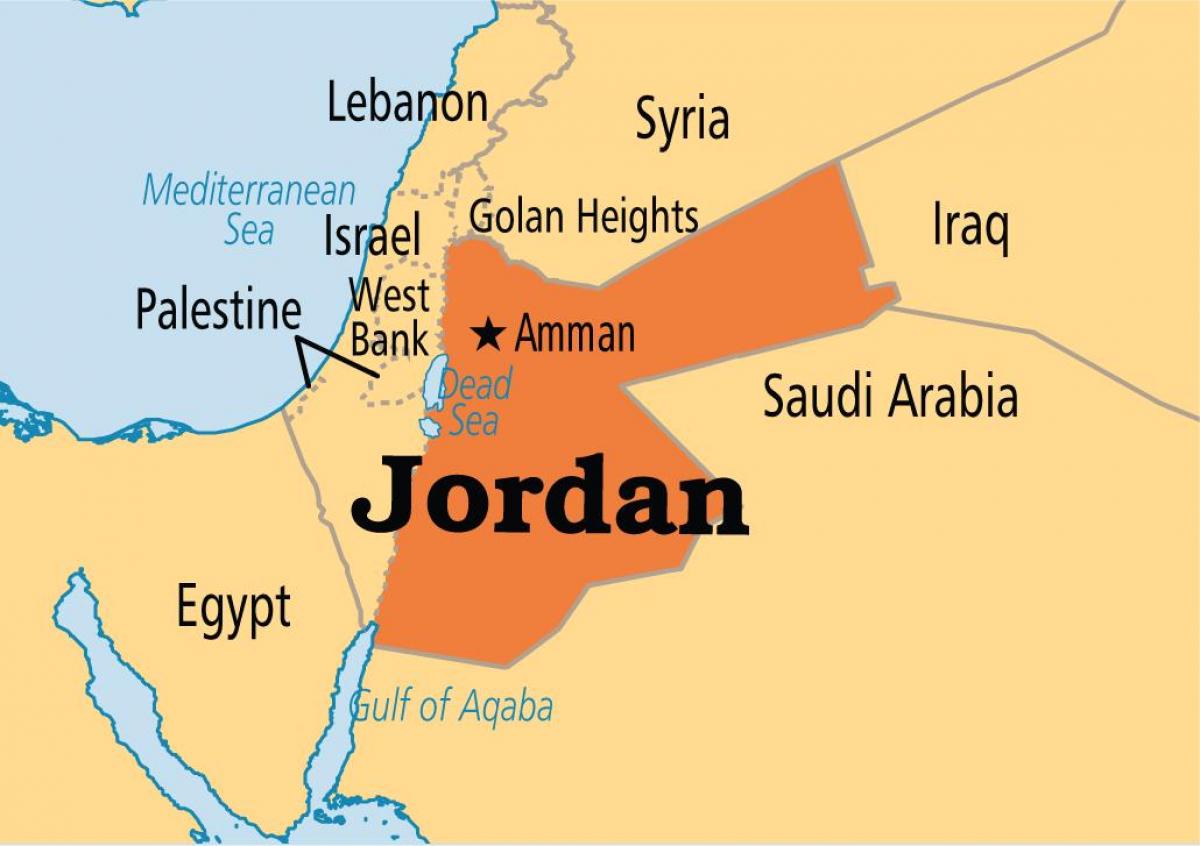 Jordan mapa de localização