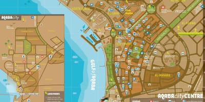 Mapa de aqaba, Jordânia