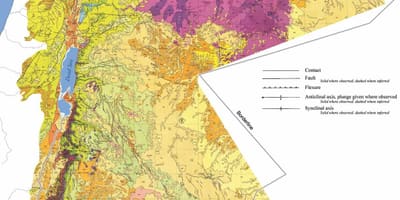 Mapa de geologia do Jordão