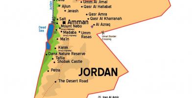 Jordan cidades mapa