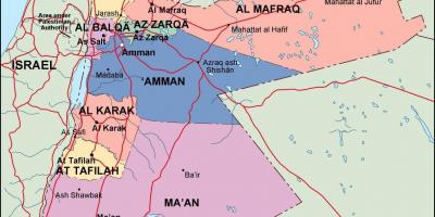 Mapa político do Jordão