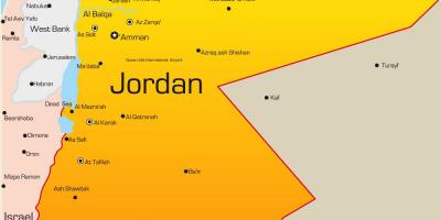 Mapa da Jordânia, oriente médio
