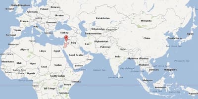Jordânia localização no mapa