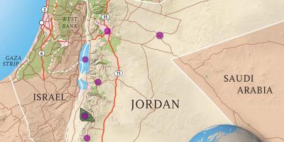 Reino da Jordânia mapa