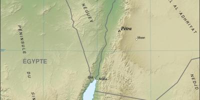 Mapa do Jordão, mostrando petra